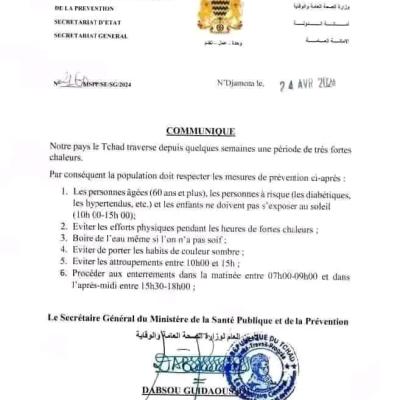 تشاد تطلق تحذيرات صحية بسبب الموجة الحارة الشديدة