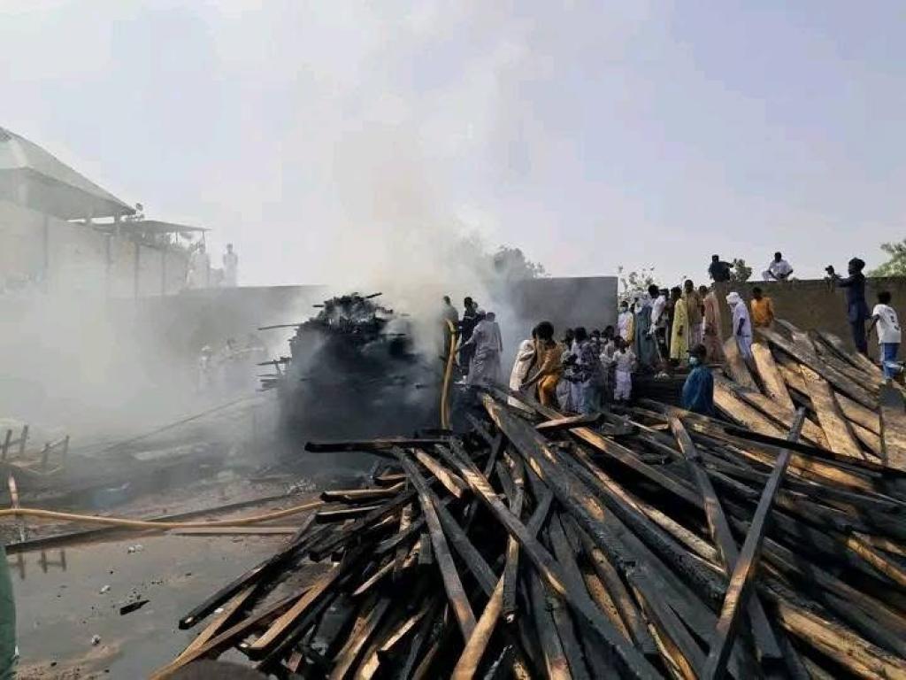 حريق في حي قوجي تشا موسوروا